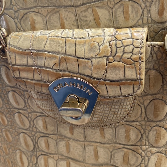 Brahmin Naomi Sand Melbourne Crossbody Satchel Bag! - Picture 16 of 16